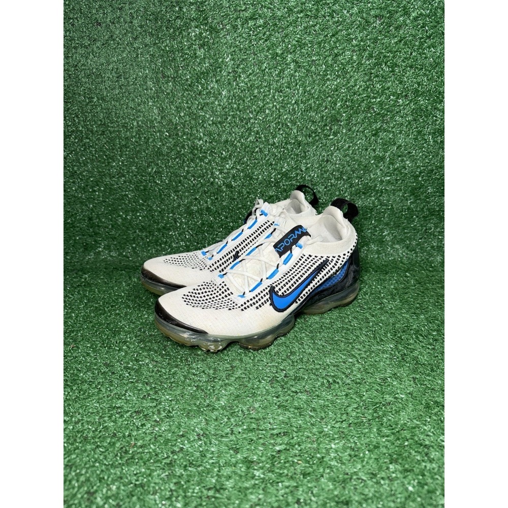 Nike Air VaporMax 2021 Flyknit White Blue Boy Size 5.5Y Womens Size 7 DB1550-101 - Picture 3 of 9